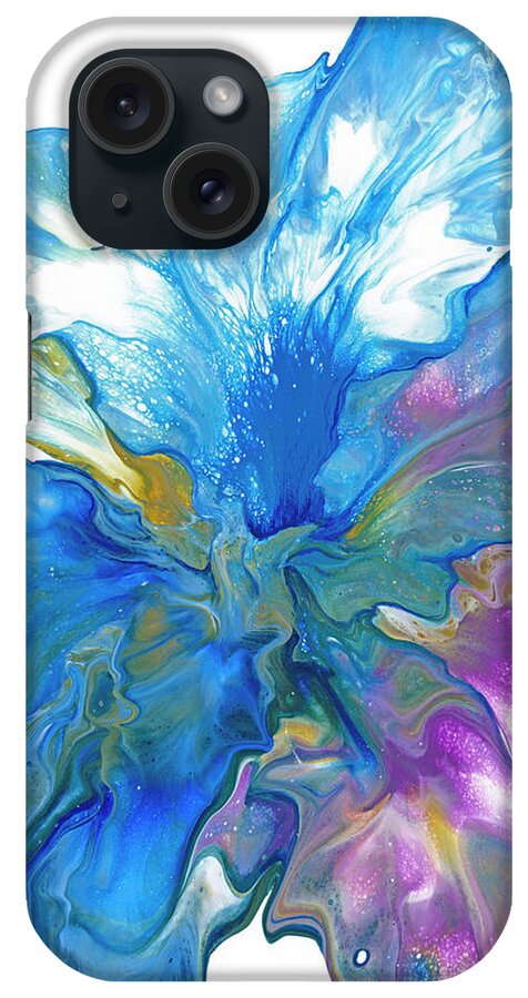 Flower iPhone Case featuring the painting Blue Iris by Darice Machel McGuire