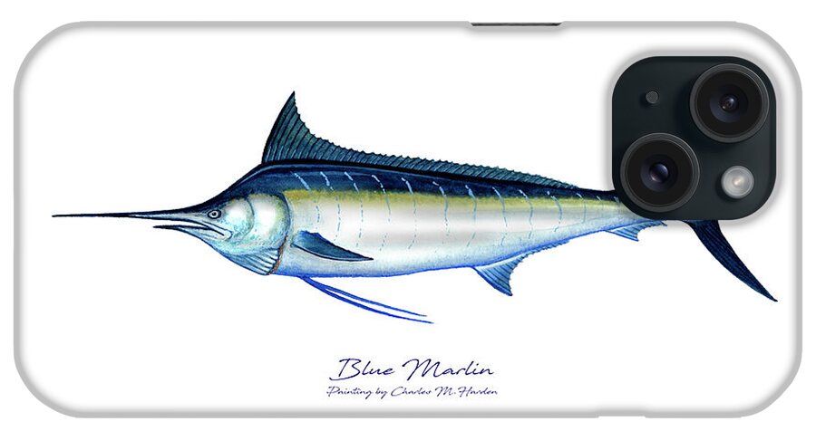 Charles Harden iPhone Case featuring the painting Blue Marlin by Charles Harden