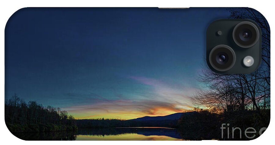 Blue Ridge Parkway iPhone Case featuring the photograph Blue Ridge Parkway Mountain Lake Sunset 789G by Ricardos Creations