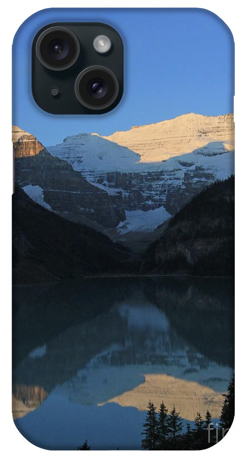 Blue iPhone Case featuring the photograph Blue Sky at lake Louise by Paula Guttilla