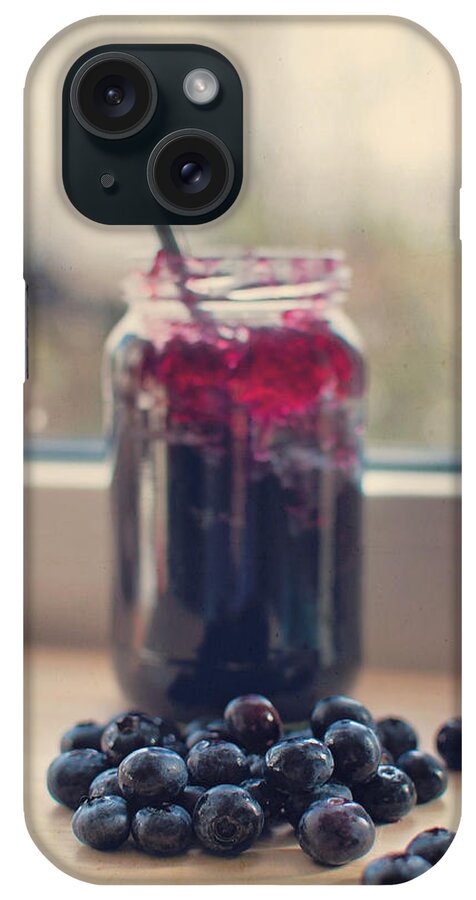 Spoon iPhone Case featuring the photograph Blueberries And Jam by Michelle Mcmahon