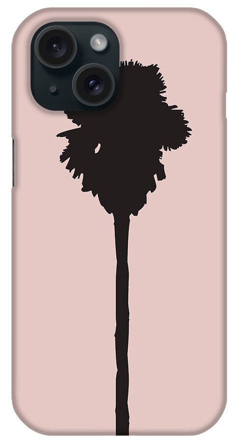 Palm Tree iPhone Case featuring the mixed media Blush Pink Palm Tree by Naxart Studio
