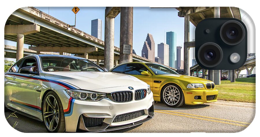 Bmw iPhone Case featuring the photograph BMW M4 and BMW E46 M3 by Rocco Silvestri