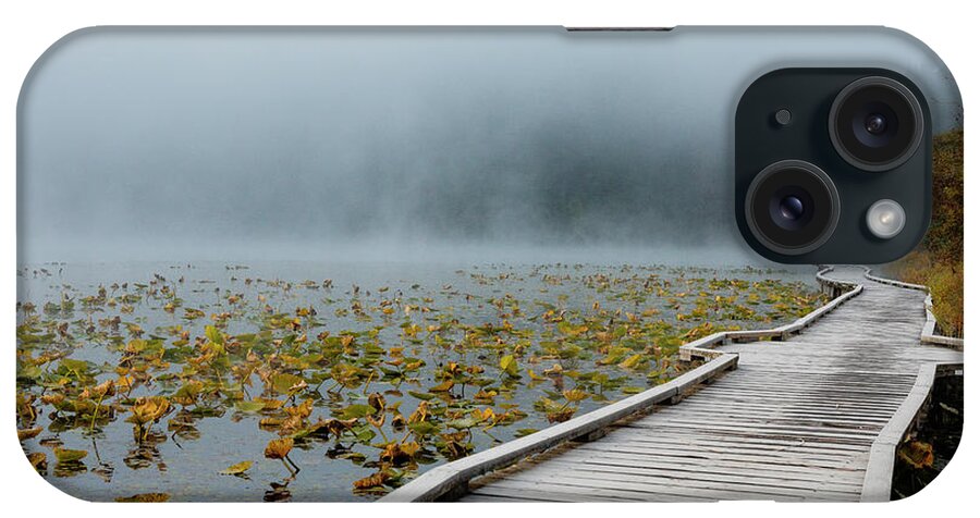 Season iPhone Case featuring the photograph Boardwalk Over One Mile Lake by Ben Girardi