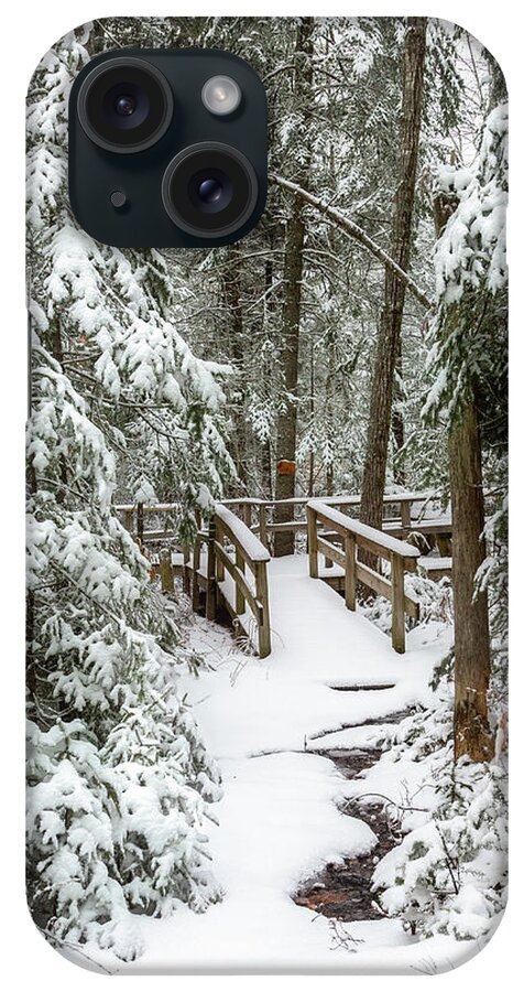 Maine iPhone Case featuring the photograph Boardwalk Snow by Karin Pinkham
