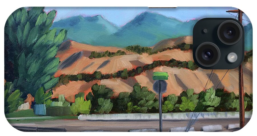 Boise Idaho iPhone Case featuring the painting Boise Foothills by Kevin Hughes