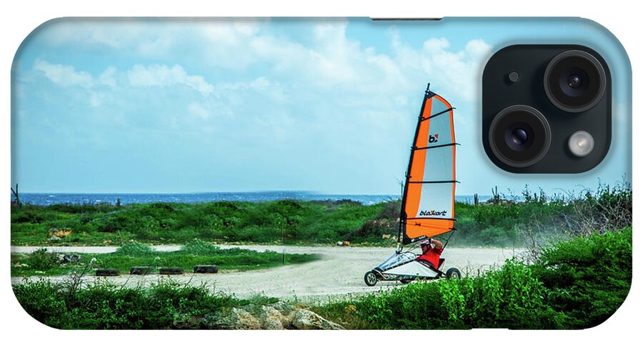 Landsailing iPhone Case featuring the photograph Bonaire Land Sailor by Pheasant Run Gallery