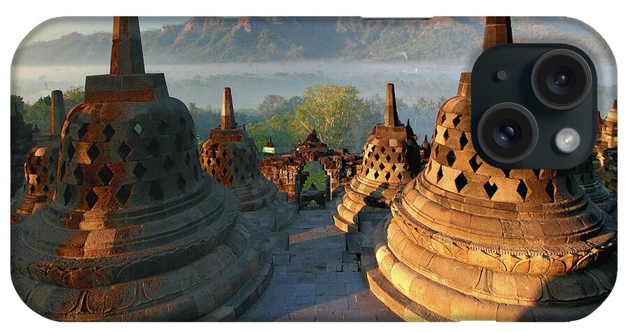 Tranquility iPhone Case featuring the photograph Borobudur After Sunrise by Photo ©tan Yilmaz