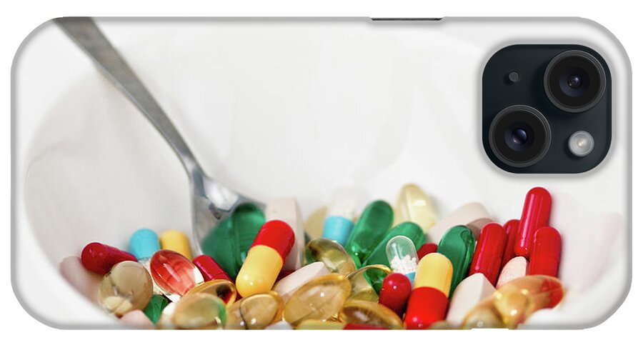 Pills iPhone Case featuring the photograph Bowl Of Pills by Microgen Images/science Photo Library
