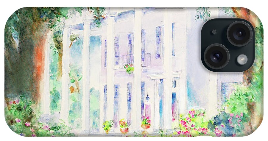 Antebellum iPhone Case featuring the painting Bragg-Mitchell Mansion by Jerry Fair