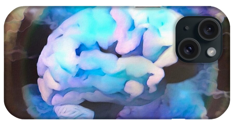 Human iPhone Case featuring the digital art Brain cloud by Bruce Rolff