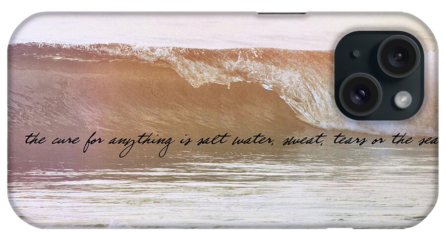 Ocean iPhone Case featuring the photograph BREAKING WAVE quote by JAMART Photography