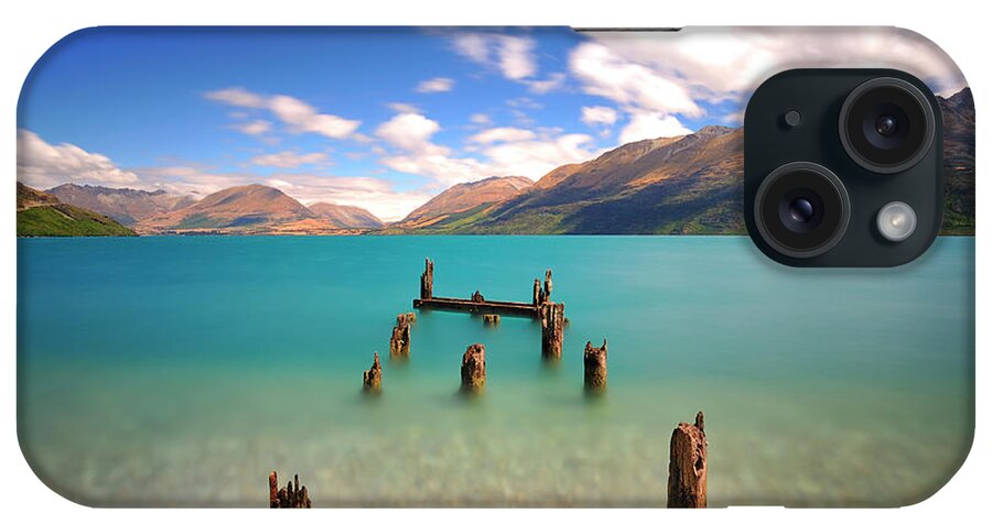 Tranquility iPhone Case featuring the photograph Broken Pier At Sea by Photography By Anthony Ko