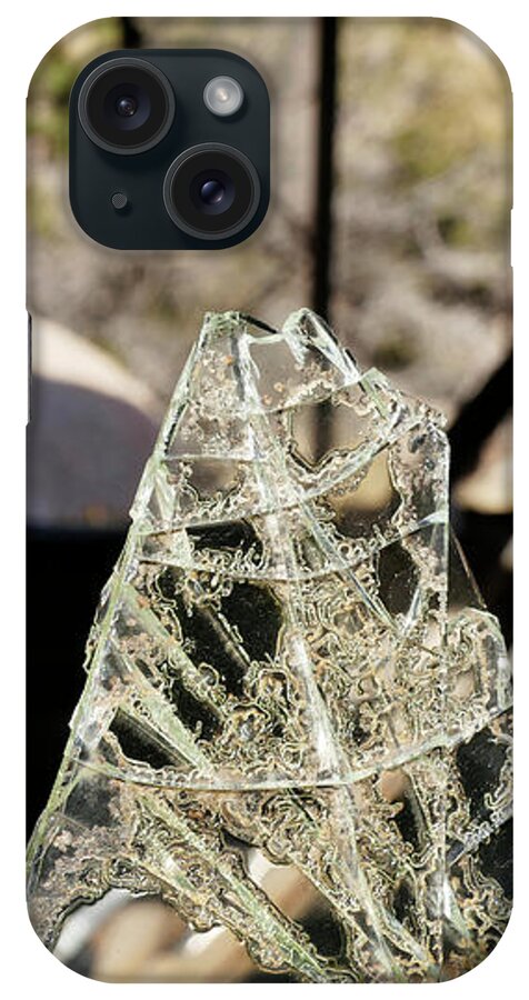 Vintage Car Windshield iPhone Case featuring the photograph Broken Windshield by Sandra Selle Rodriguez