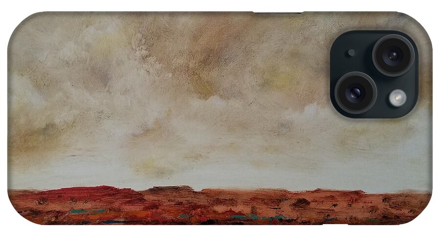 Landscape iPhone Case featuring the painting Brooding Landscape by Judith Rhue