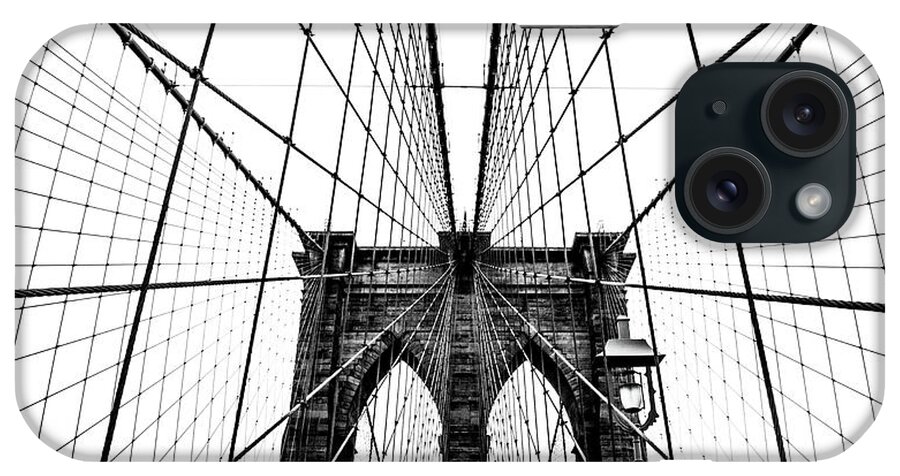 Brooklyn iPhone Case featuring the photograph Brooklyn Bridge Web by Nicklas Gustafsson