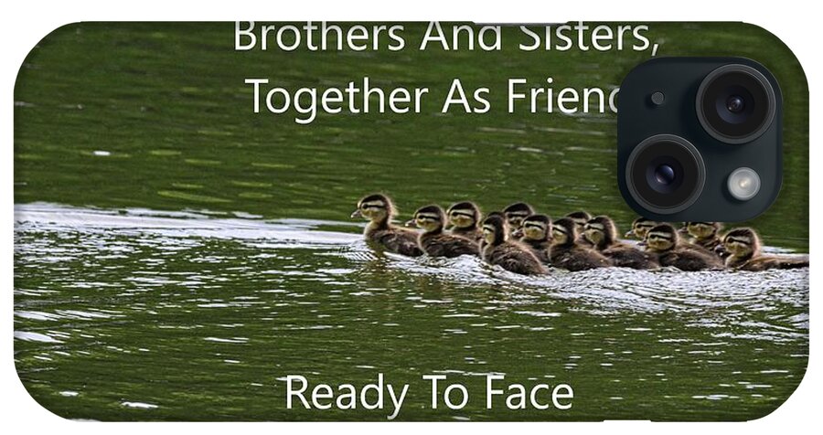 Brothers And Sisters Together As Friends iPhone Case featuring the photograph Brothers And Sisters Together As Friends by Lisa Wooten