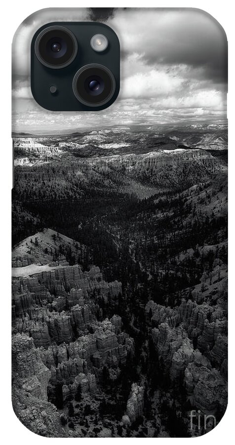 B&w iPhone Case featuring the photograph Bryce Canyon BnW by Izet Kapetanovic