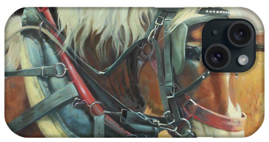 Horse iPhone Case featuring the painting Break Time by Carolyne Hawley