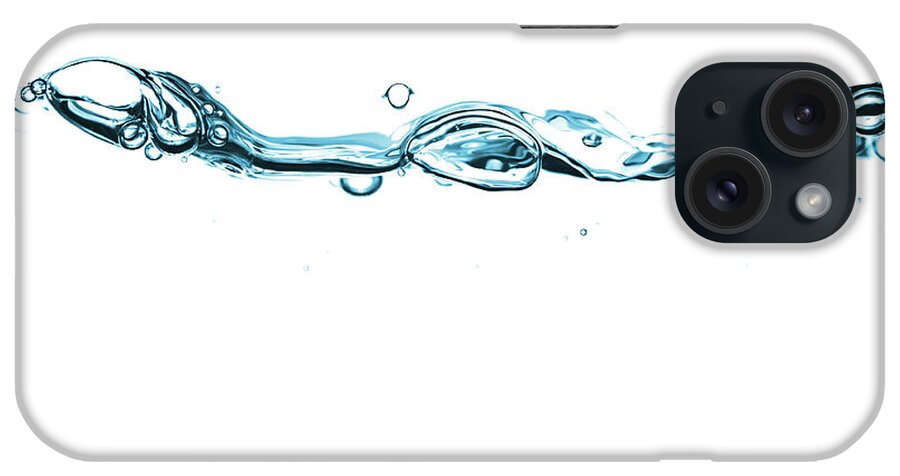 White Background iPhone Case featuring the photograph Bubbles Water Clear Blue by Assalve