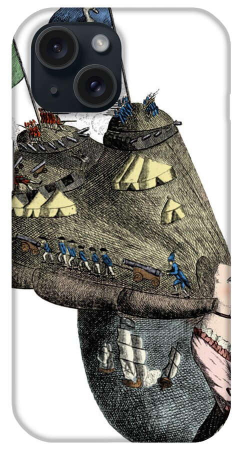 1770s iPhone Case featuring the photograph Bunker Hill, Elaborate Hairstyle, Wig by Science Source