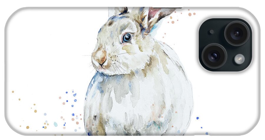 Bunny iPhone Case featuring the mixed media Bunny by Patricia Pinto