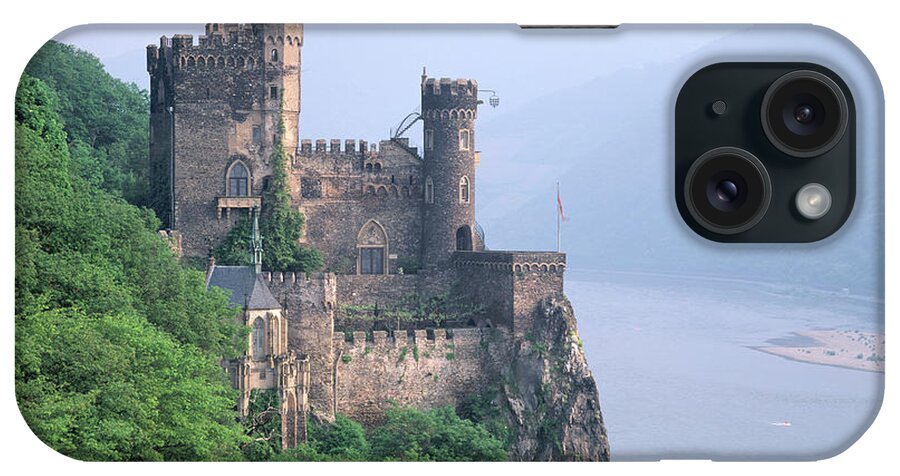 Architectural Feature iPhone Case featuring the photograph Burg Rheinstein, Rhine Valley, Germany by Walter Bibikow