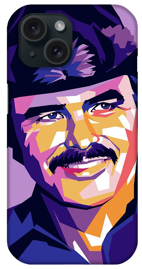 Bio iPhone Case featuring the digital art Burt Reynolds -b1 by Movie World Posters
