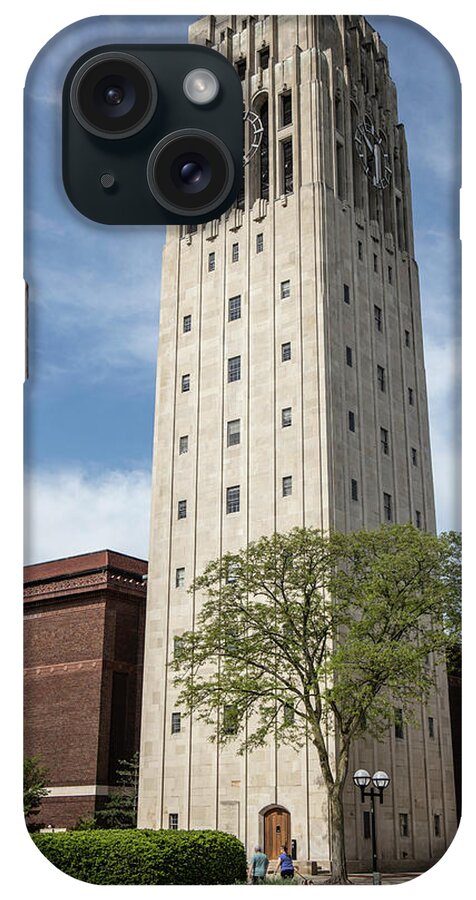 . Big Ten Campus iPhone Case featuring the photograph Burton Tower University of Michigan 1 by John McGraw