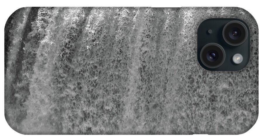 Waterfall iPhone Case featuring the photograph BW Raging Waterfall by Mary Anne Delgado