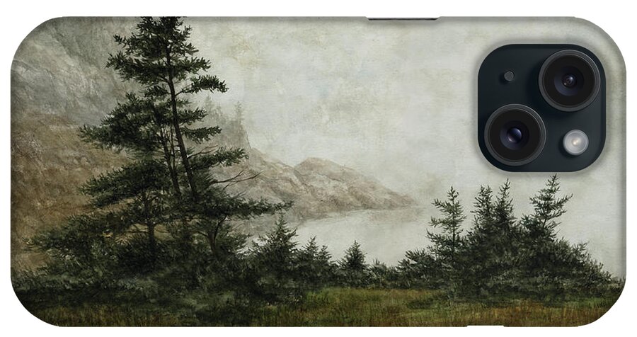 By The Sea iPhone Case featuring the painting By The Sea by John Morrow