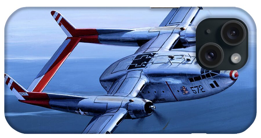 Military Aircraft iPhone Case featuring the painting Fairchild C-119C Flying Boxcar by Jack Fellows