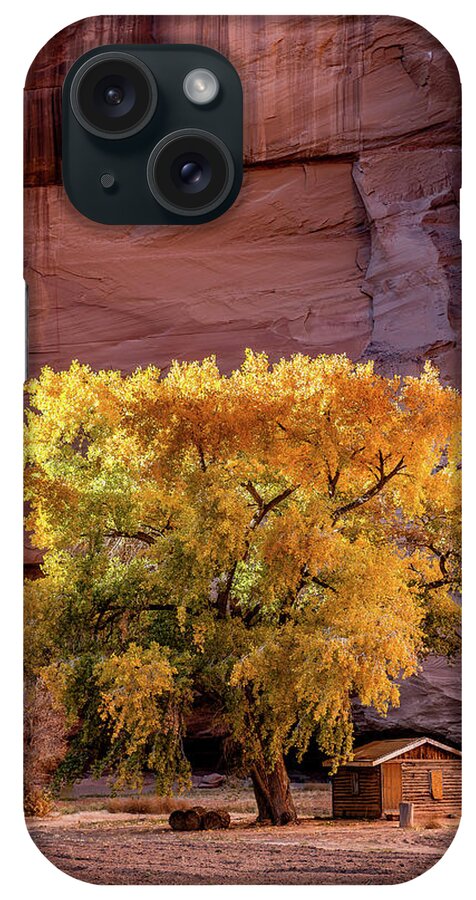 Canyon De Chelly iPhone Case featuring the photograph Cabin in the Canyon 1802 by Kenneth Johnson