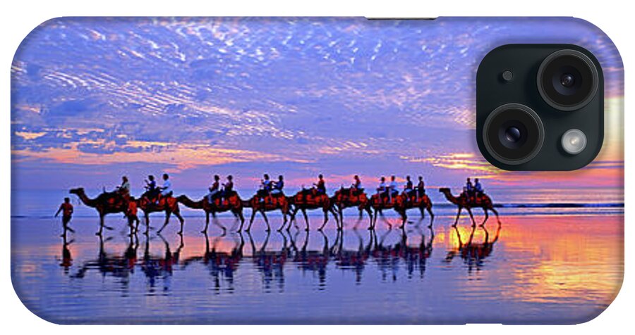 Beach iPhone Case featuring the photograph Cable Beach Camels by Wayne Bradbury Photography