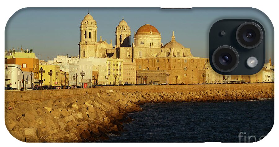Spain iPhone Case featuring the photograph Cadiz Cathedral from Southern Field Spain by Pablo Avanzini