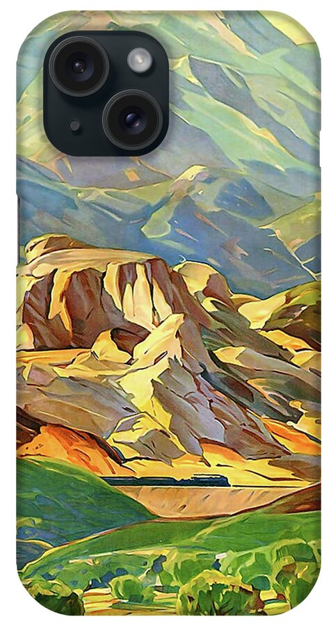 Cajon Pass iPhone Case featuring the digital art Cajon Pass, California by Long Shot