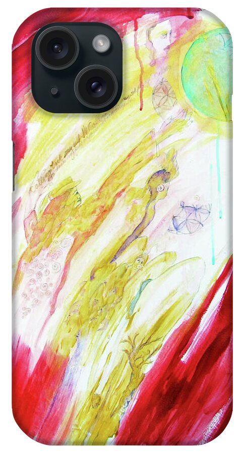 Calling Back Myself iPhone Case featuring the painting Calling Back Myself by Feather Redfox