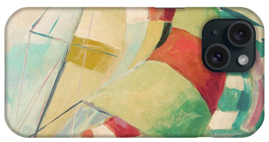Calm iPhone Case featuring the painting Calm Full Sail I by Jane Slivka