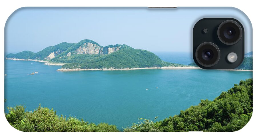 Scenics iPhone Case featuring the photograph Calm Inland Sea With Lush Island Bay by Ippei Naoi