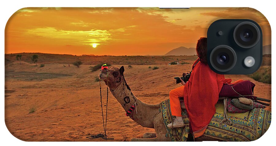 People iPhone Case featuring the photograph Camel Ride by Alexandros Photos