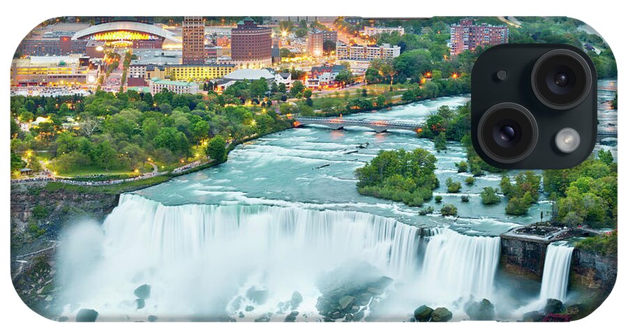 Estock iPhone Case featuring the digital art Canada, Niagara Falls, American Falls by Pietro Canali