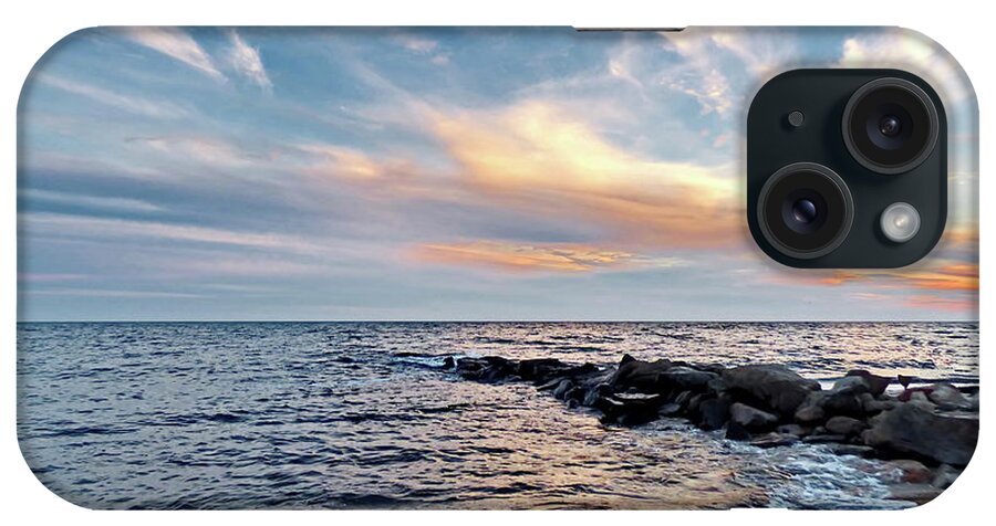 Sunset iPhone Case featuring the photograph Cape Cod Flash Sunset by Lyuba Filatova