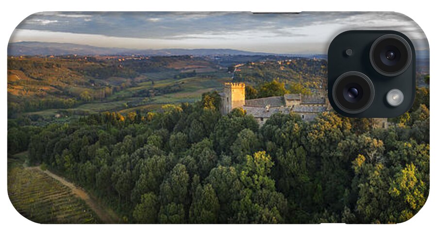 Estock iPhone Case featuring the digital art Castle In Tuscany, Italy by Guido Cozzi