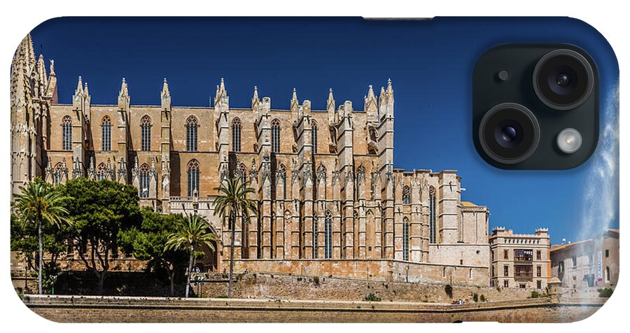 Cathedral iPhone Case featuring the photograph Catedral Basilica de Santa Maria de Mallorca, Spain by Lyl Dil Creations