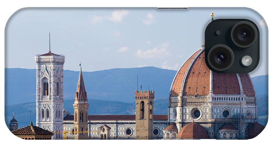 Campanile iPhone Case featuring the photograph Cathedral And Duomo On The Florence by Deejpilot