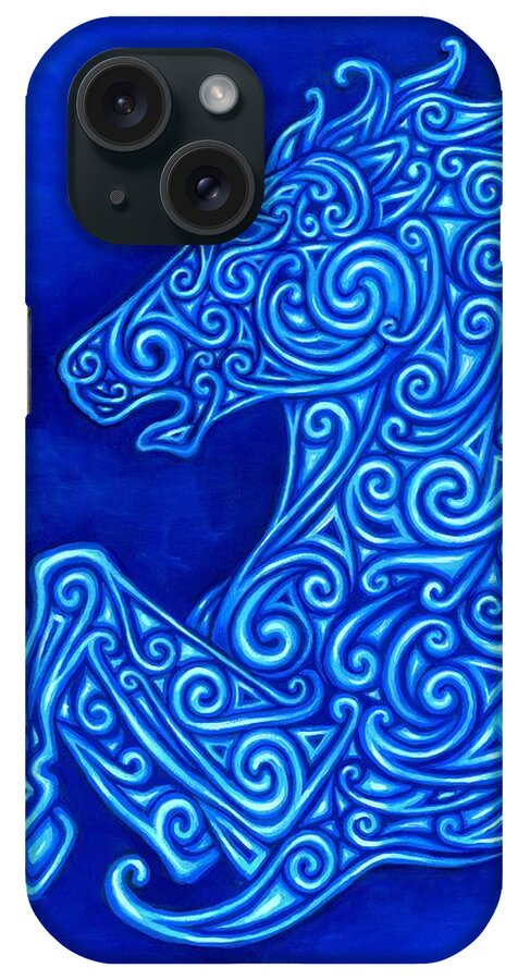 Horse iPhone Case featuring the painting Celtic Horse by Rebecca Wang