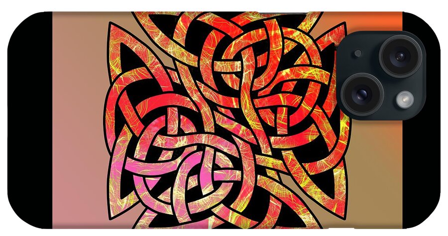 Celtic Shield Knot iPhone Case featuring the digital art Celtic Shield Knot 9 by Joan Stratton