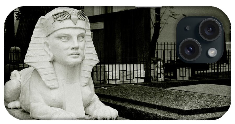 Sphinx iPhone Case featuring the photograph Cemetery Sphinx In Manila by Shaun Higson