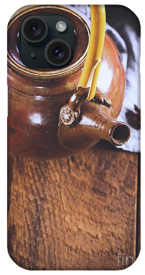 Tea Pot iPhone Case featuring the photograph Ceramic Tea Pot with Star of Anise by Stephanie Frey