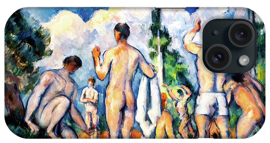 Cezanne Bathers iPhone Case featuring the painting Bathers by Cezanne #1 by Paul Cezanne